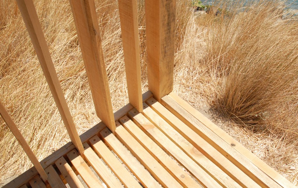 Timber junction at the chapel's viewport