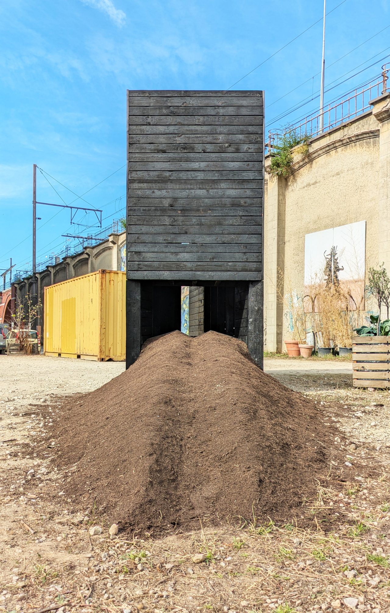 Plough Chapel seen from the rear in the La Fabriek courtyard