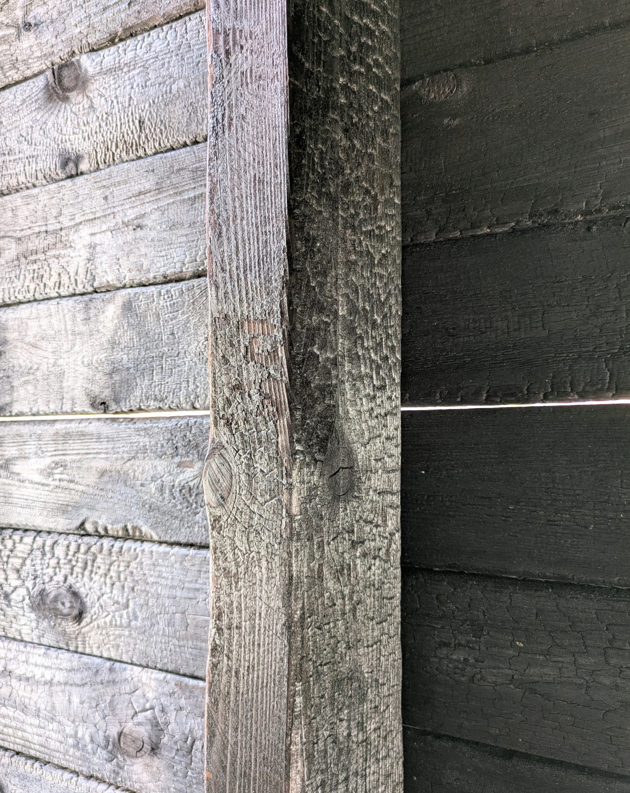 Timber column inside the chapel