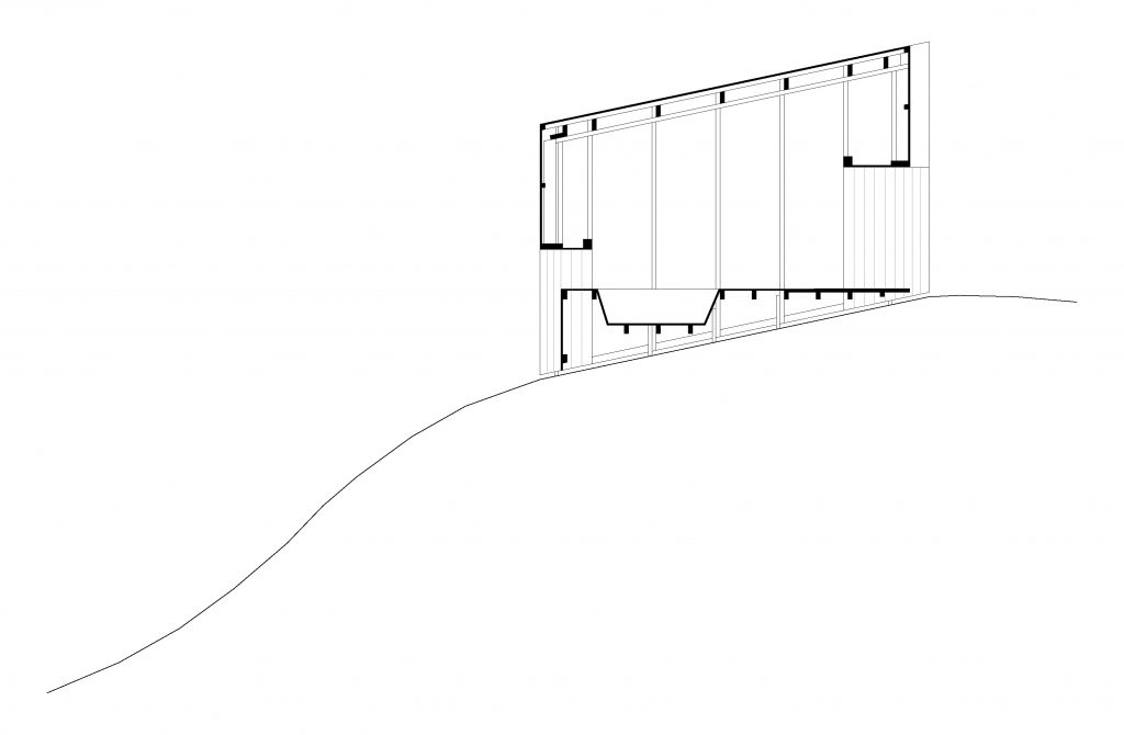 Section A drawing of Sliding Chapel