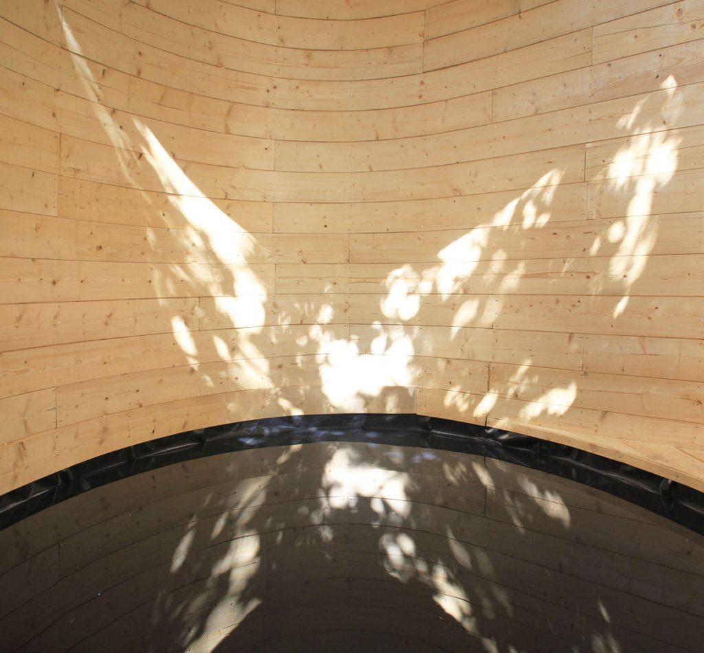 Reflections in the interior pool, second view